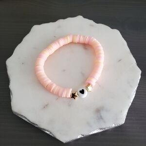 Handmade clay charm bracelet